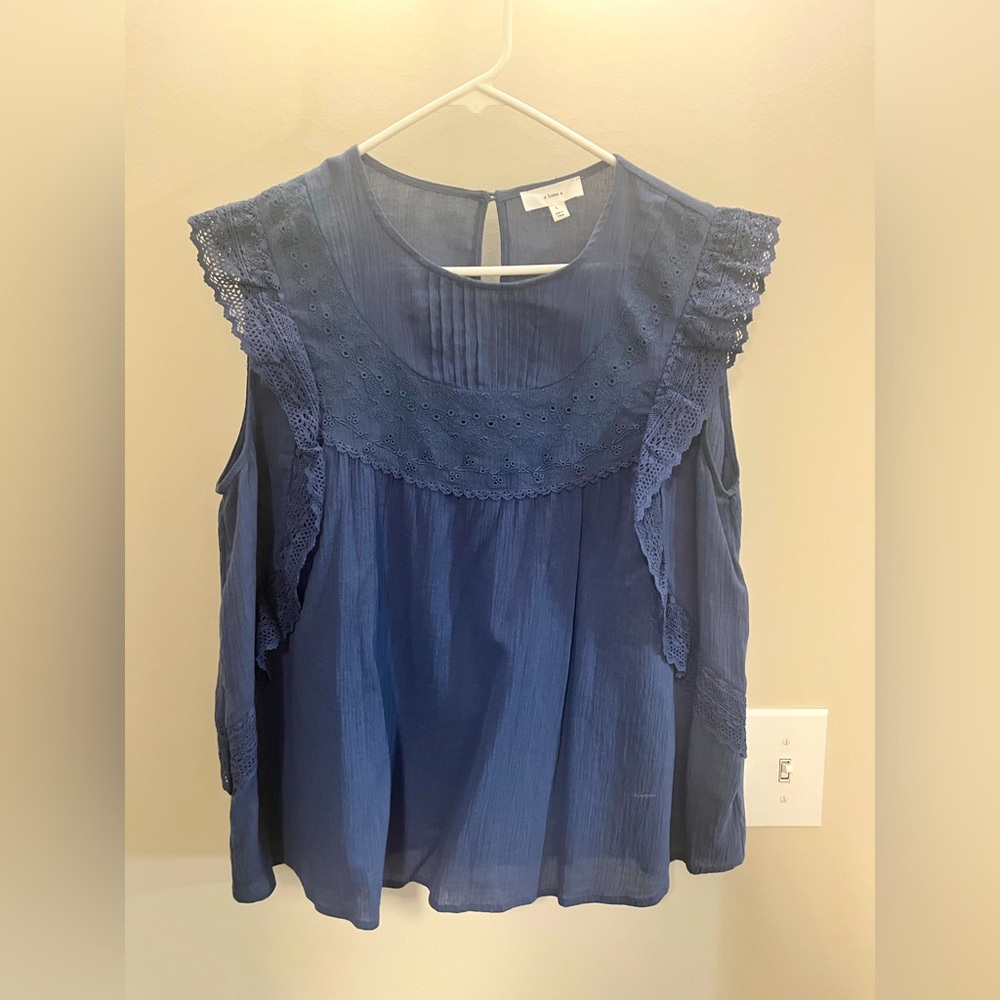Blue sleeveless top